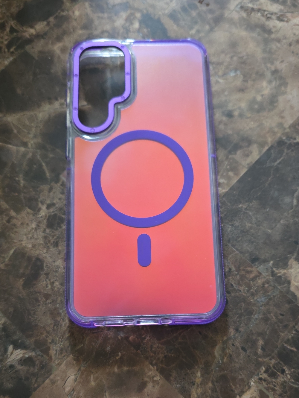 Purple-Trim MagSafe-Compatible Gradient Phone Case Samsung S25+
